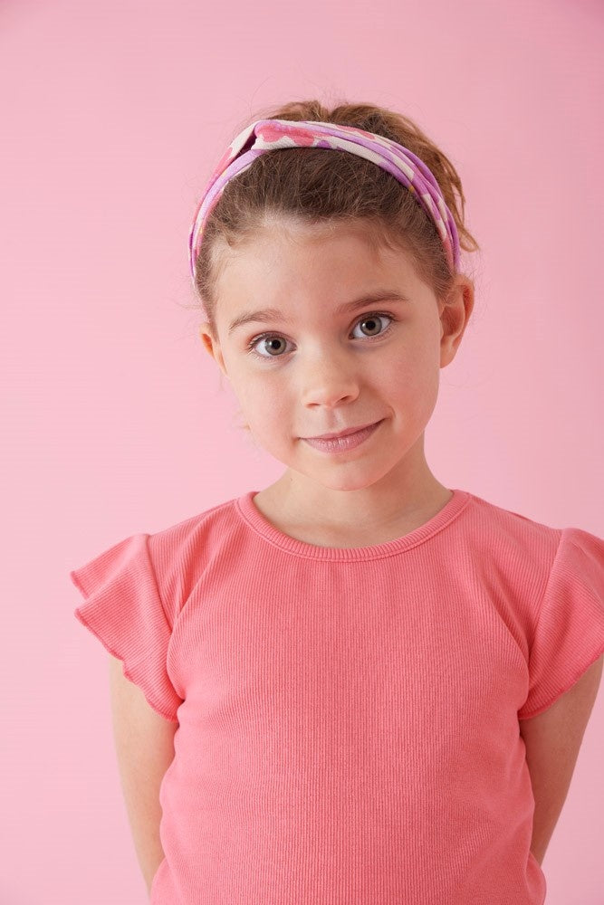 T - shirt rib Koraal - Picknick Perfect