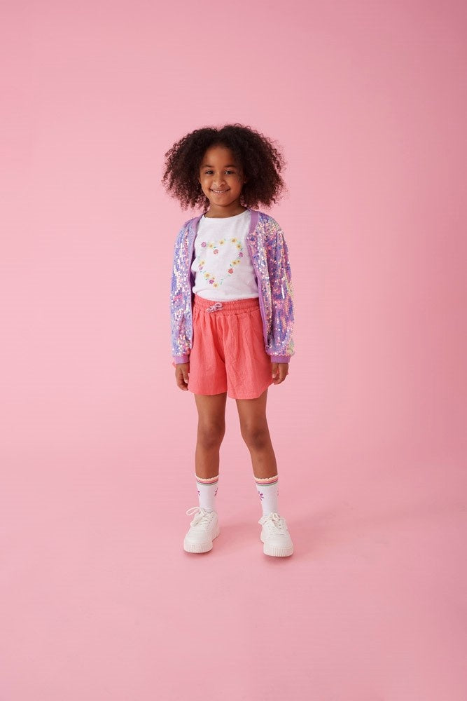 T - shirt flower heart Wit - Picknick Perfect