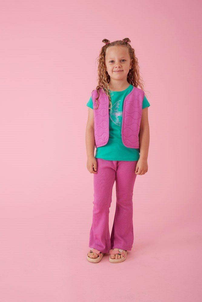 Flared broek rib Paars - Picknick Perfect