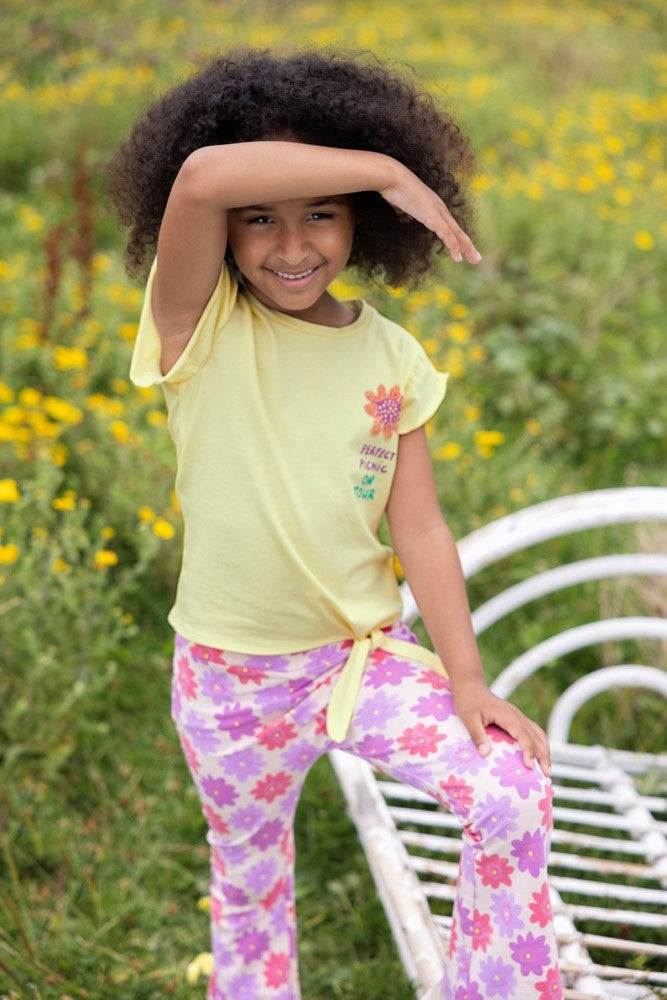 Flared broek Koraal - Picknick Perfect