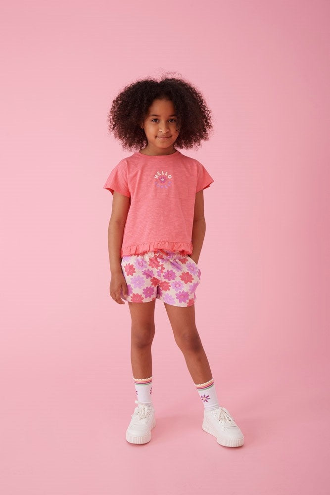 T - shirt Koraal - Picknick Perfect