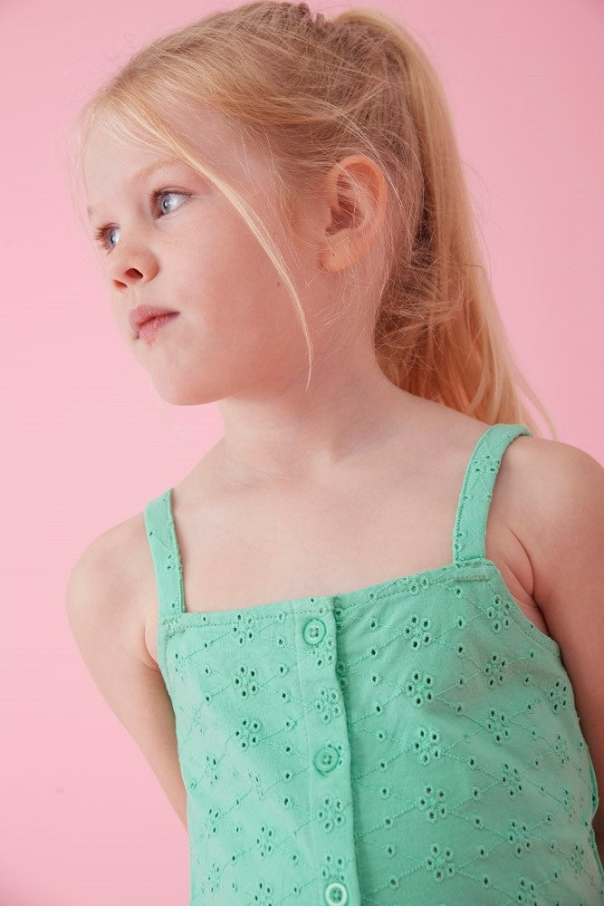 Top broderie Groen - Picknick Perfect