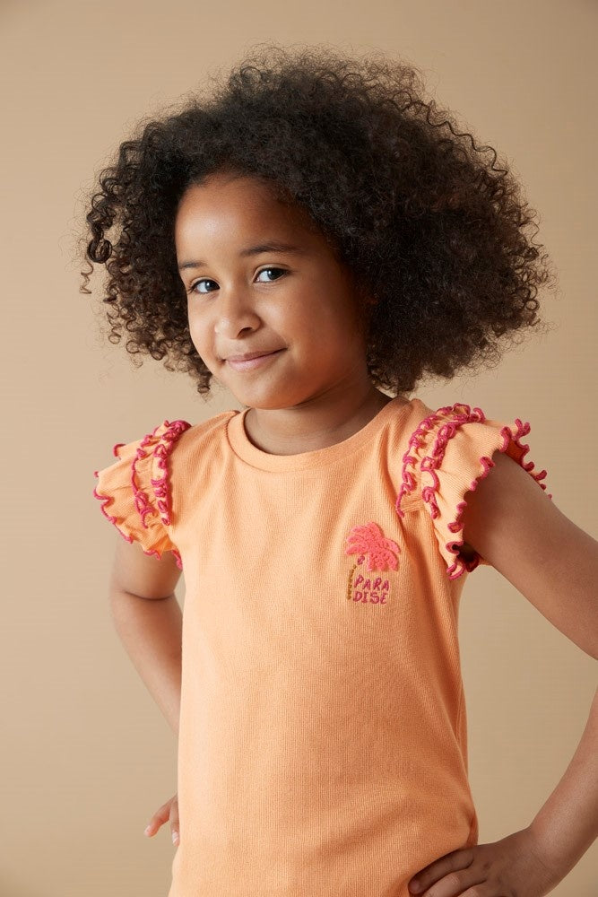 T - shirt ruches Oranje - Samba Shake