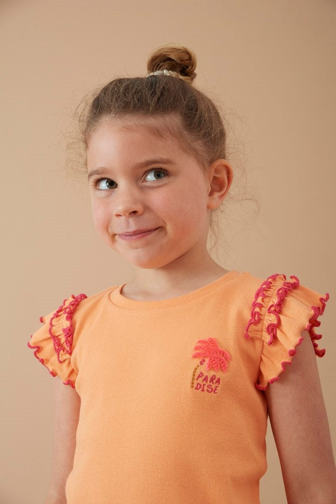 T - shirt ruches Oranje - Samba Shake