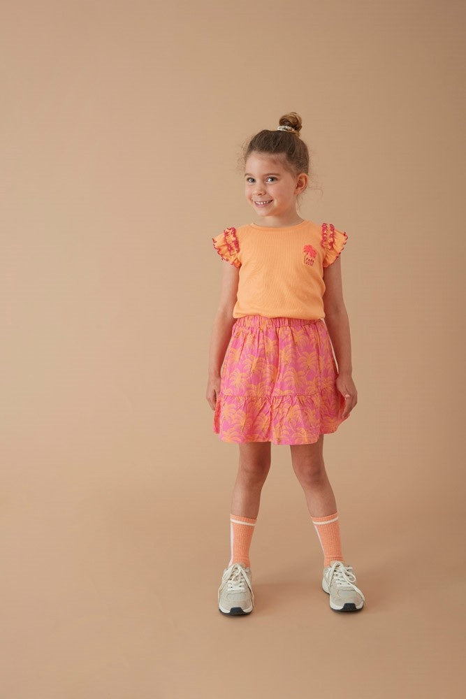 T - shirt ruches Oranje - Samba Shake