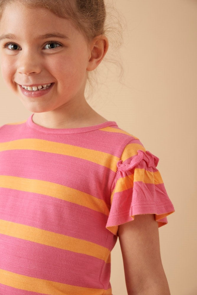 T-Shirt Streifen Rosa - Samba Shake