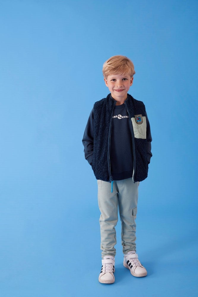 Omkeerbare bodywarmer teddy Marine - The Good Life