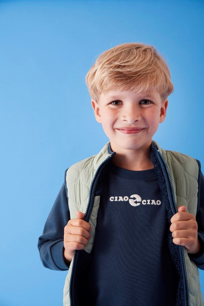 Omkeerbare bodywarmer teddy Marine - The Good Life