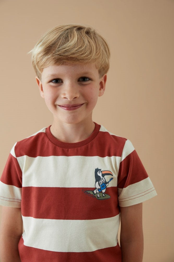 T - shirt streep Brique - Happy Rio