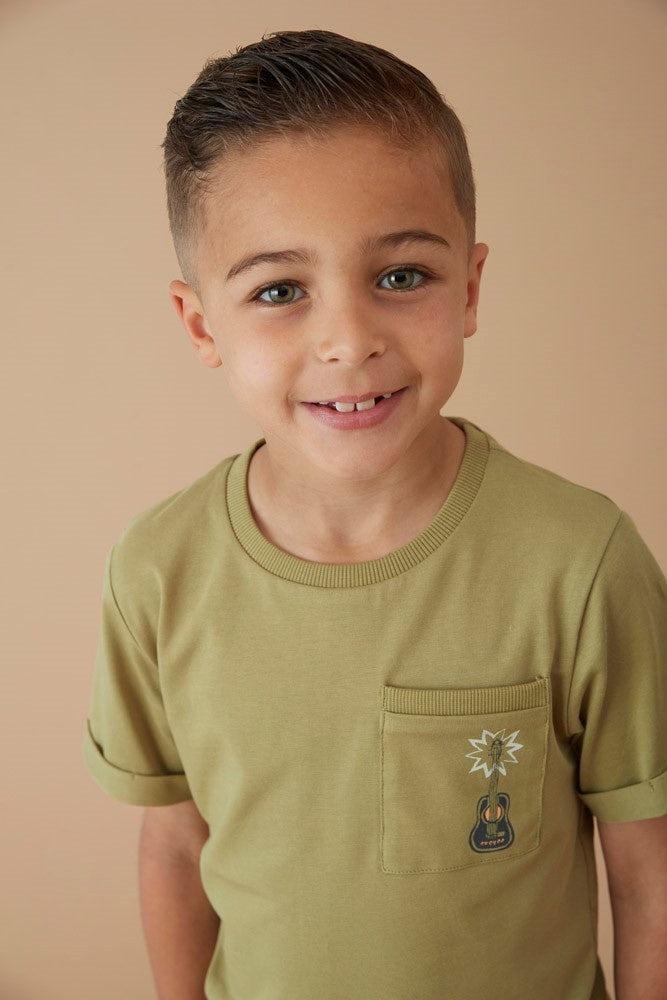 T - shirt met knopen Groen - Happy Rio