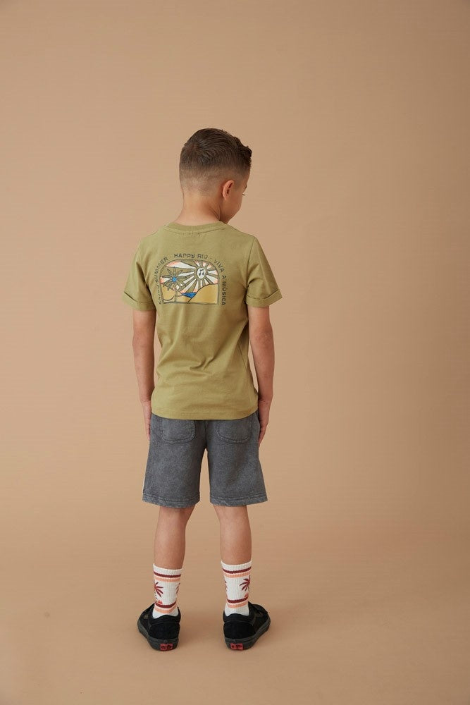 T - shirt met knopen Groen - Happy Rio