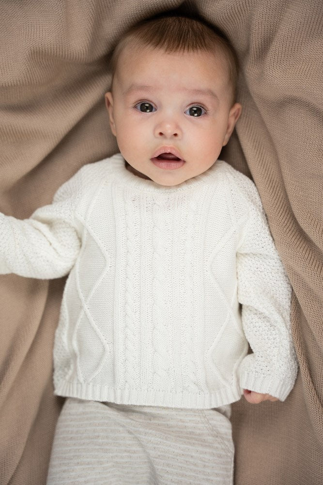 Broek streep Taupe melange - The Neutrals