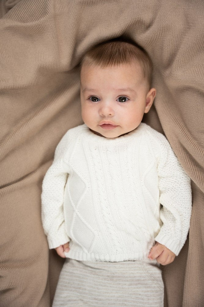 Broek streep Taupe melange - The Neutrals