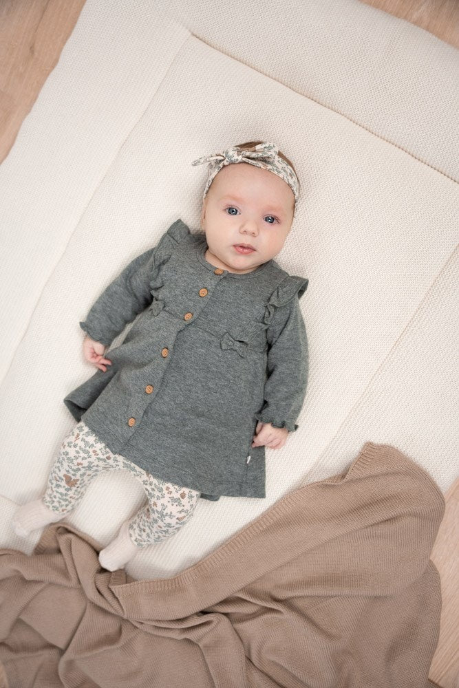 Jurk ruches Grijs melange - Stay Magical