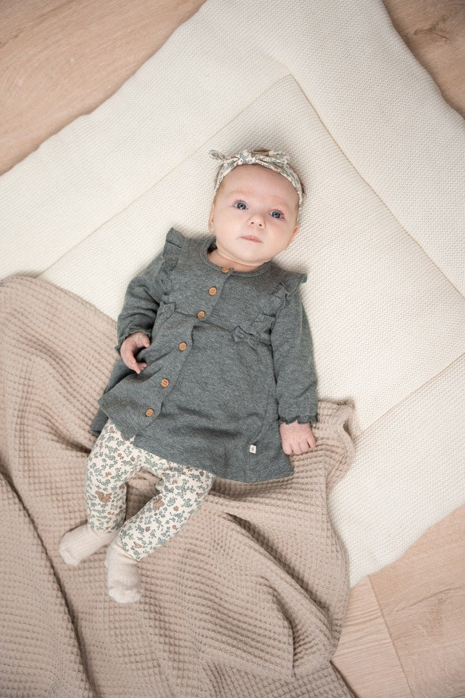 Jurk ruches Grijs melange - Stay Magical