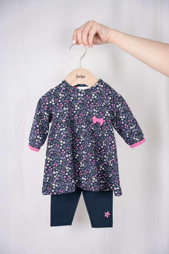 Kleid Marine - Mitternachtsblumen