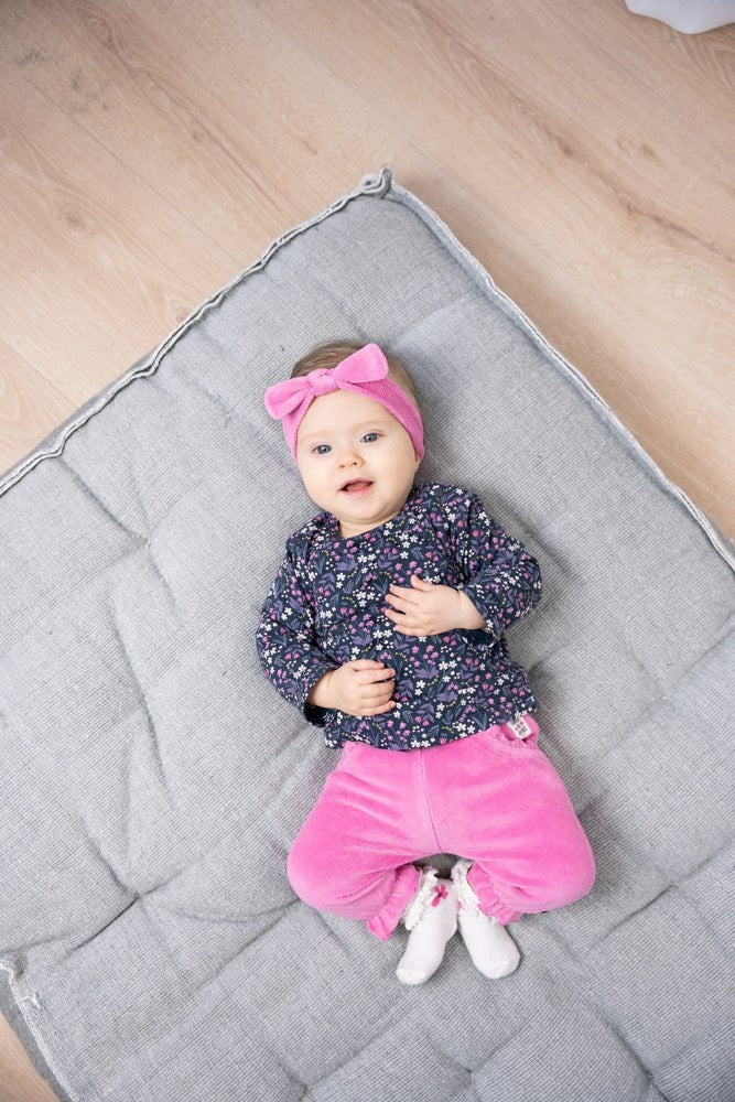 Broek velours Roze - Midnight Flowers