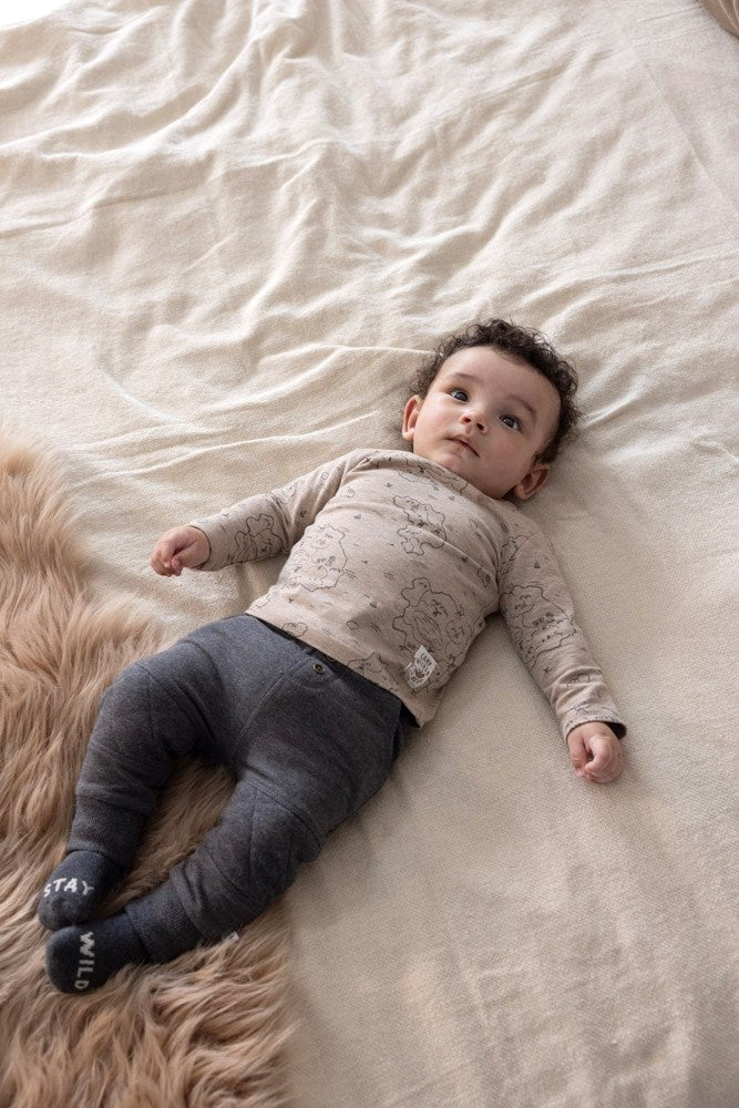 Langarmshirt Taupe melange - Camp Wilderness