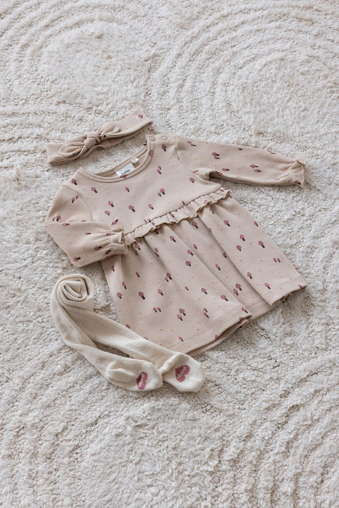 Jurk rib Zand - Grow Your Own Way