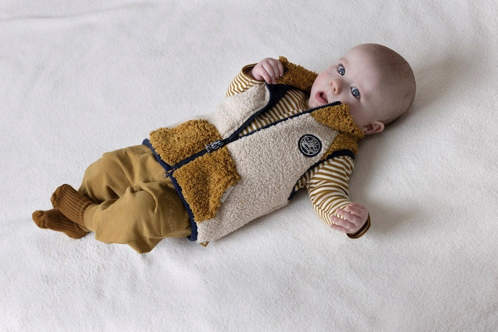 Teddy gilet Offwhite - Keep Rolling