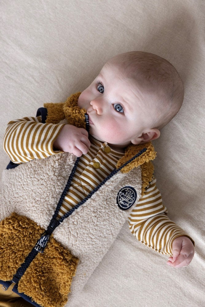 Teddy gilet Offwhite - Keep Rolling