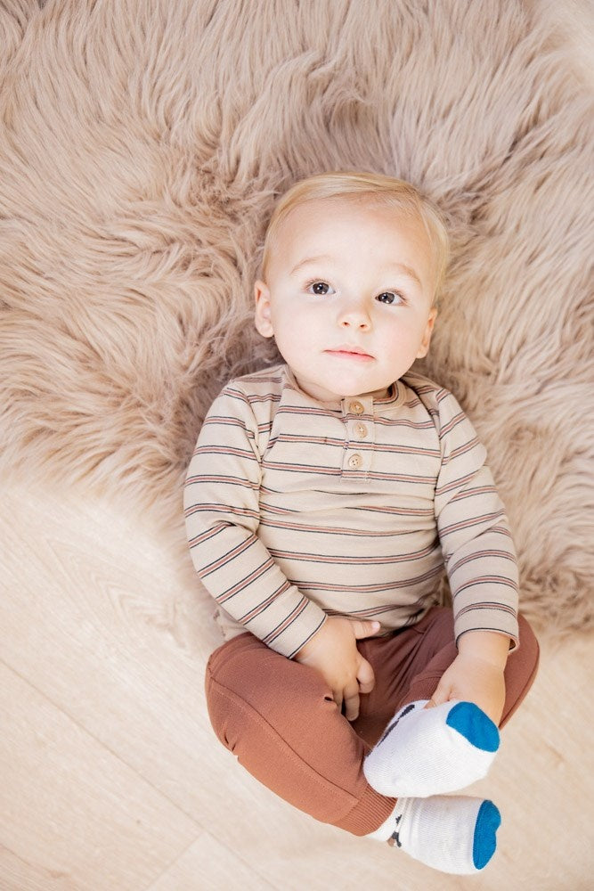 Longsleeve streep Zand - Go Fetch