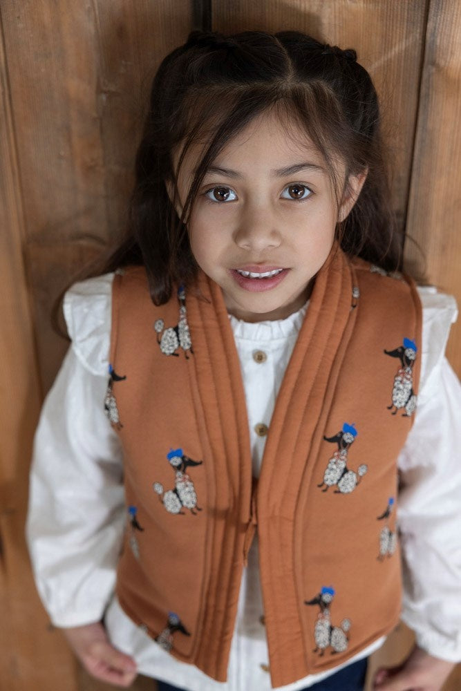 Omkeerbaar Gilet Teddy / Camel - Amour Toujours