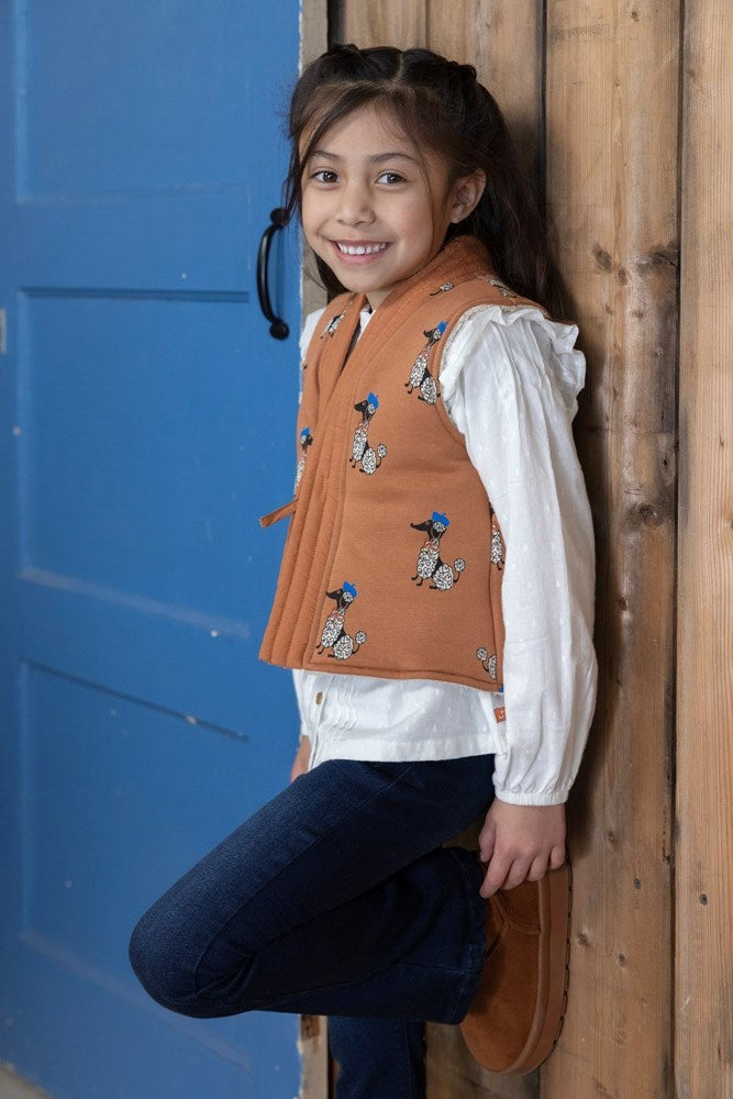 Omkeerbaar Gilet Teddy / Camel - Amour Toujours