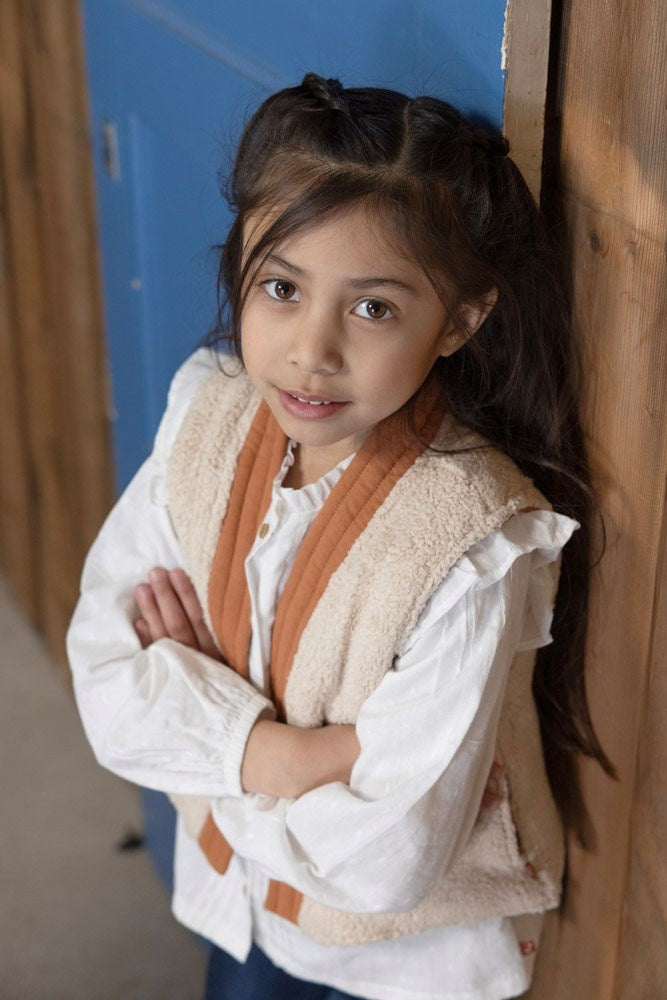 Omkeerbaar Gilet Teddy / Camel - Amour Toujours