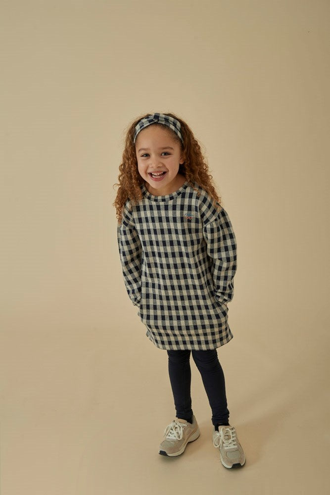 Geruite haarband Marine - Amour Toujours