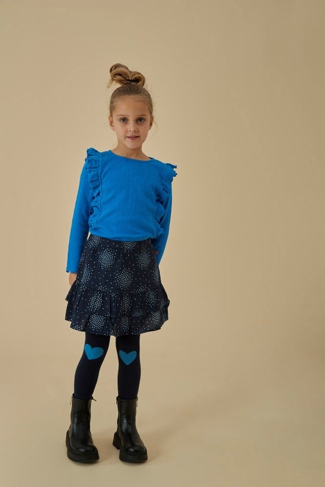 Longsleeve ajour rib Blauw - Amour Toujours