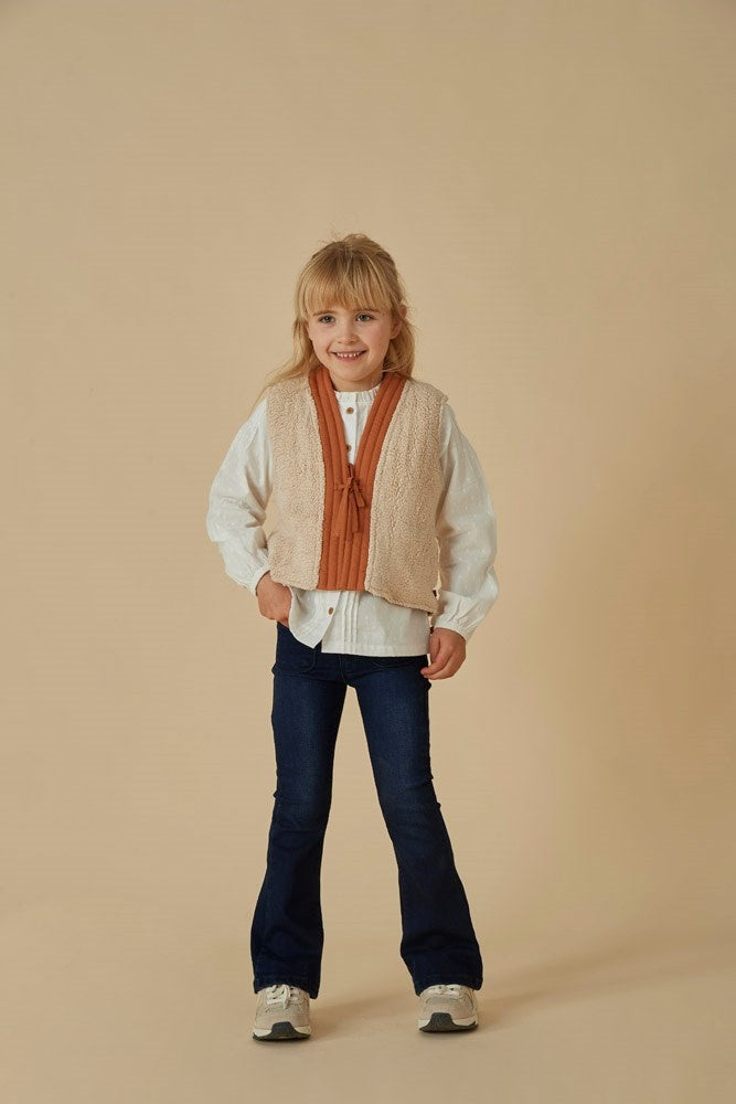 Omkeerbaar Gilet Teddy / Camel - Amour Toujours