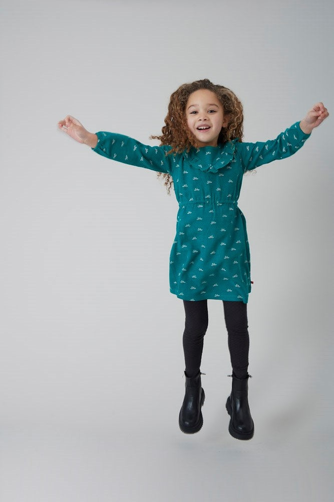 Jurk ruches Teal - Girls Club