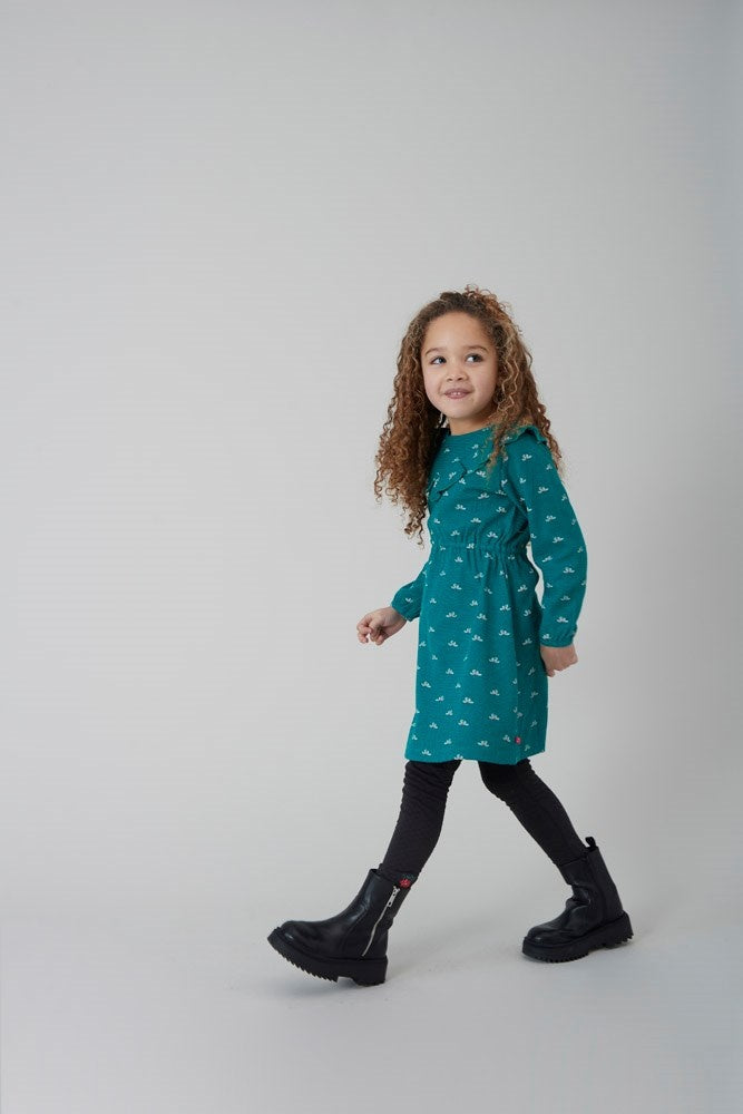 Jurk ruches Teal - Girls Club