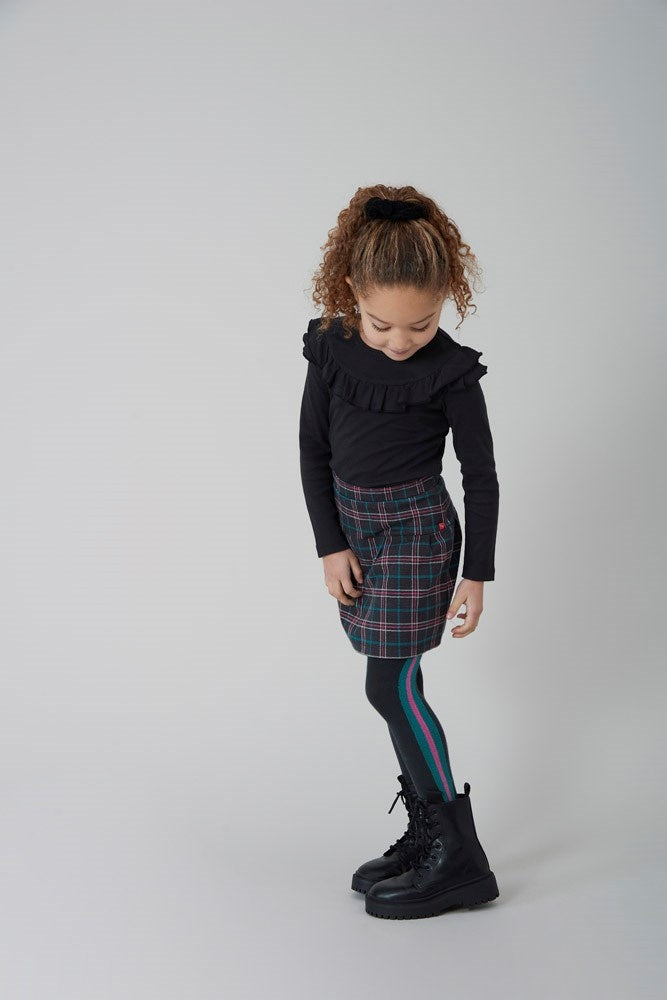 Longsleeve ruches Antraciet - Girls Club