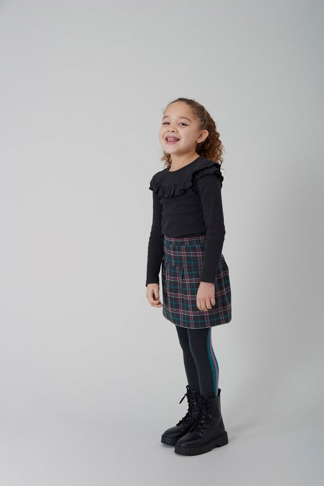 Longsleeve ruches Antraciet - Girls Club