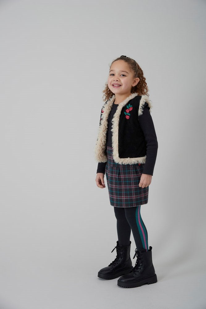 Longsleeve ruches Antraciet - Girls Club