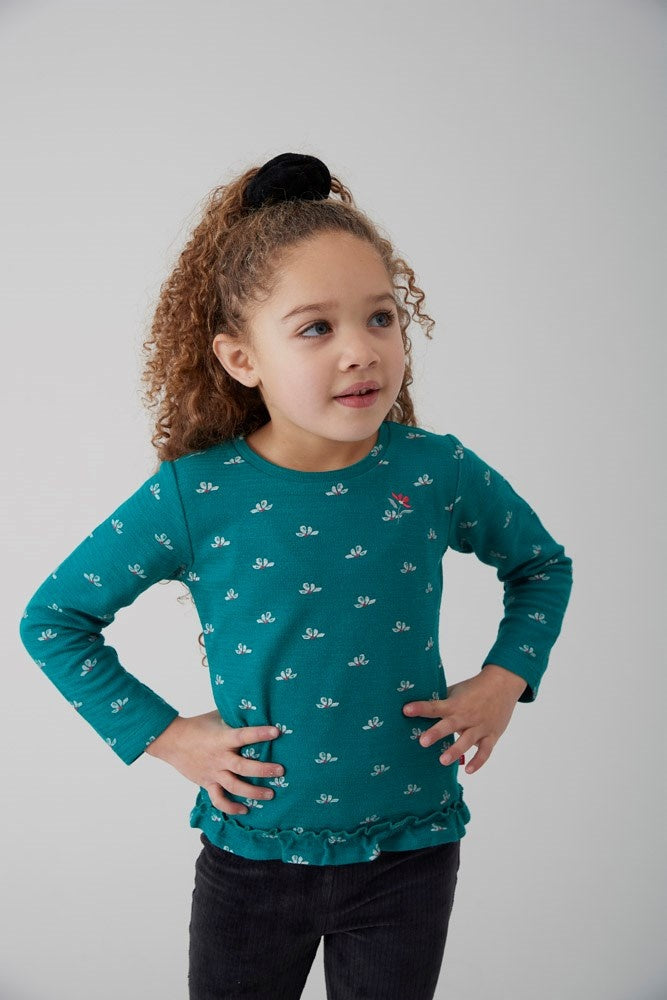 Langarmshirt Teal - Mädchenclub