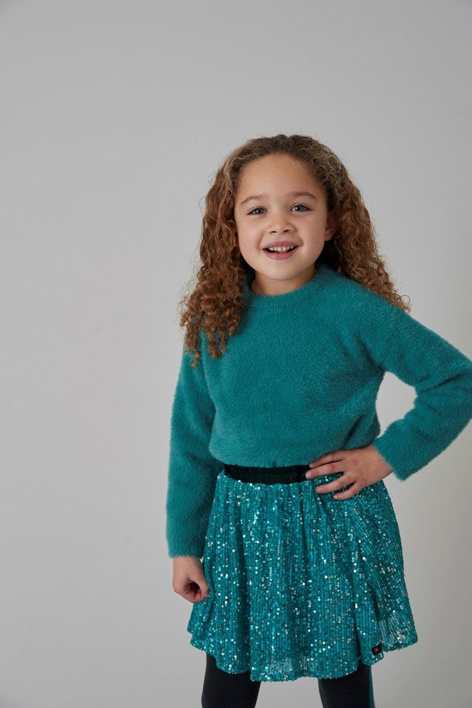 Pailetten rok Teal - Girls Club