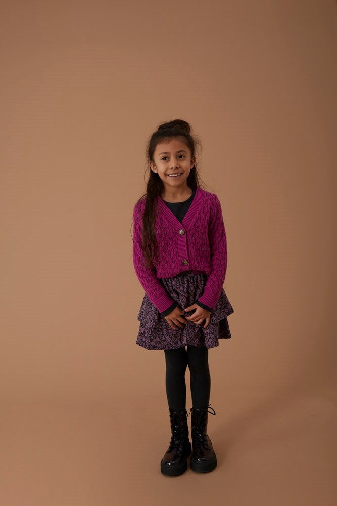 Longsleeve ajour rib Antraciet - Forest Fancy