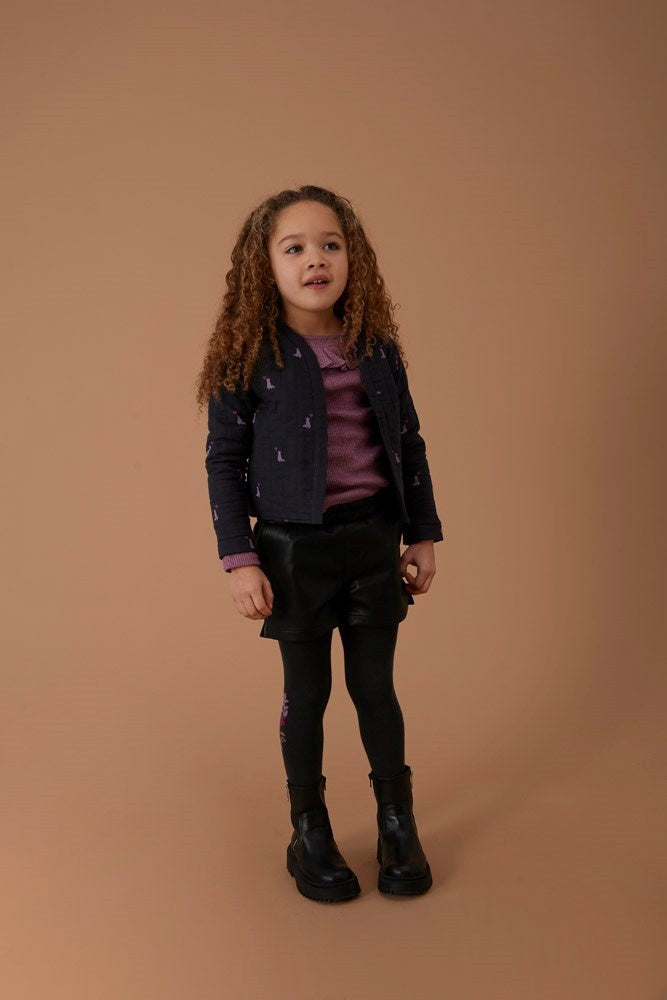 Kurzer Lederlook Anthrazit - Forest Fancy