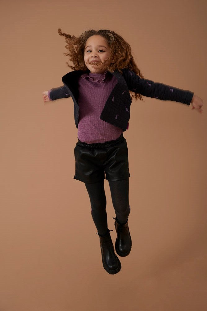 Kurzer Lederlook Anthrazit - Forest Fancy