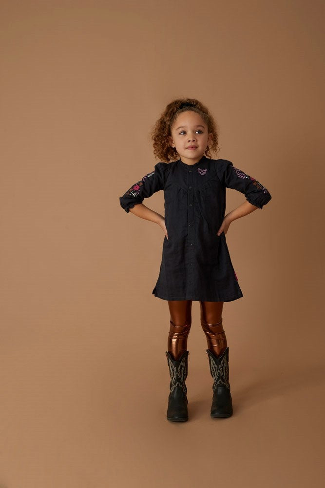 Blouse jurk Antraciet - Forest Fancy