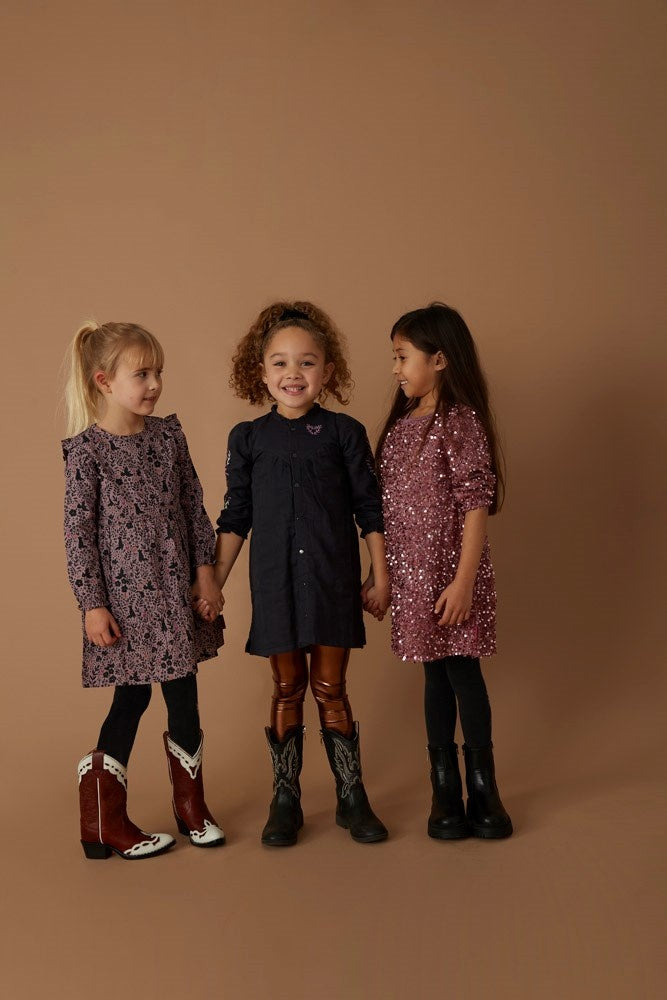 Blouse jurk Antraciet - Forest Fancy