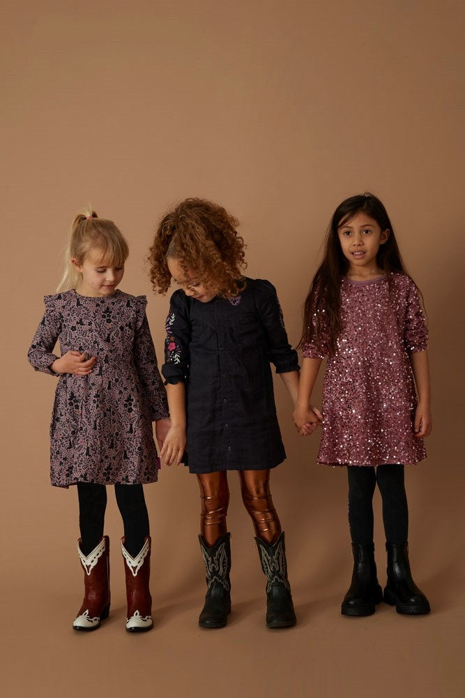 Blouse jurk Antraciet - Forest Fancy