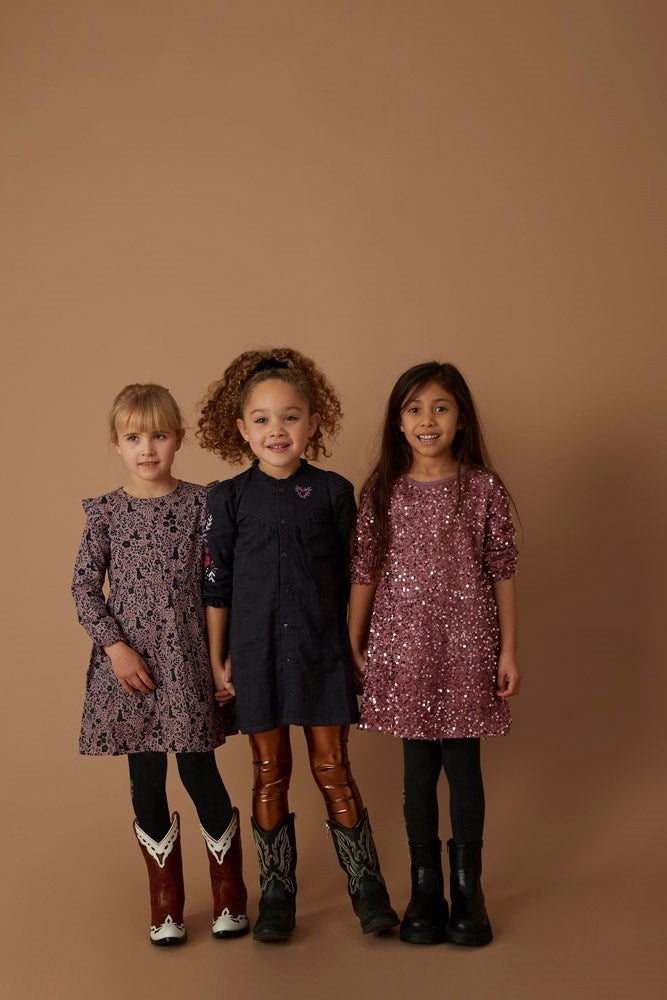 Blouse jurk Antraciet - Forest Fancy