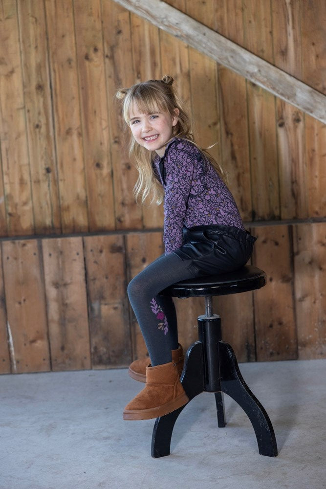 Kurzer Lederlook Anthrazit - Forest Fancy