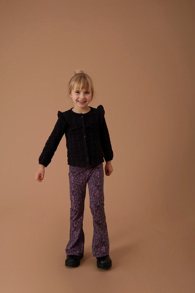 Longsleeve ajour rib Antraciet - Forest Fancy