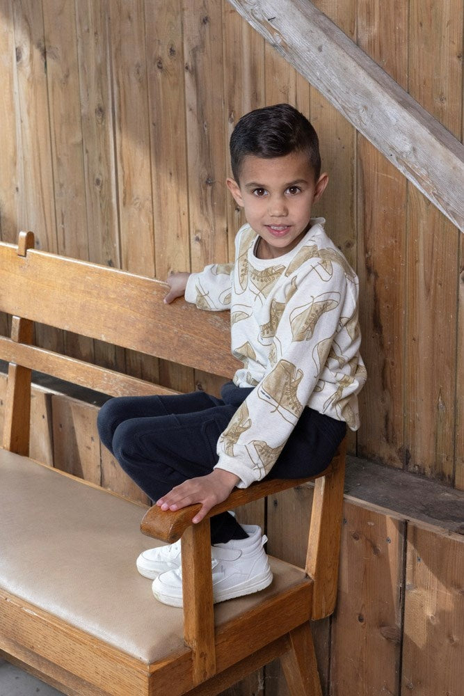 Sweater Offwhite melange - Jump For Joy