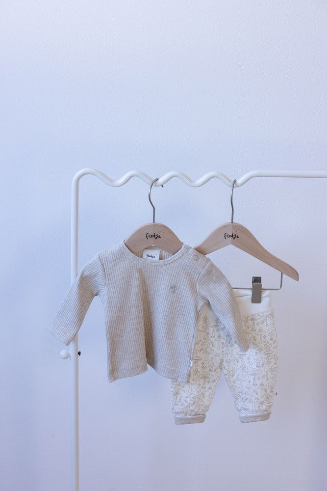 Longsleeve rib Taupe melange - Dear Autumn